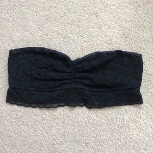 Black lace Aerie Bandeau with cinched center